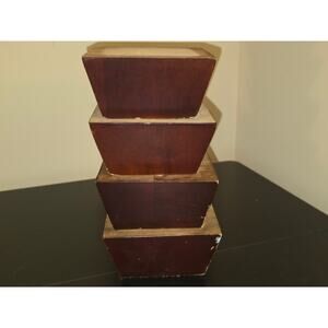 Wooden 4" Replacement Furniture Couch Chair Pedestal Sofa Legs Set Of 4